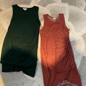 Treasure and bond side ruched dresses. 35 each or 50 for both